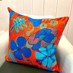 Mersur Palermo Pillow 20x20  italian fabric removable premium down inserts